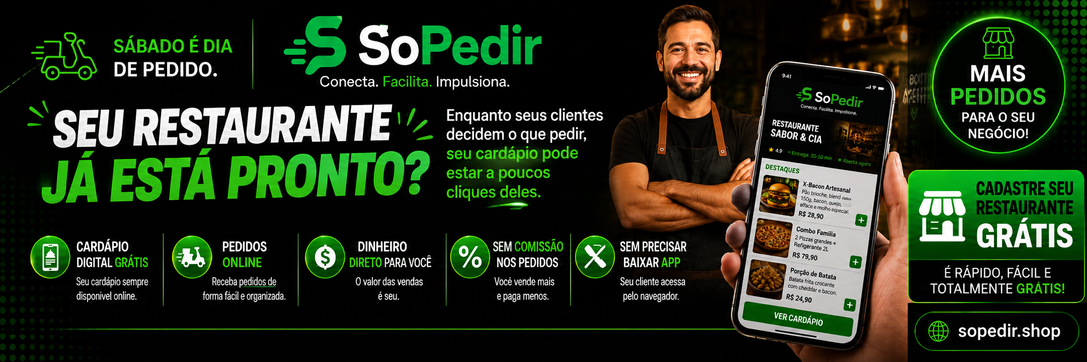 Seu cardápio na SoPedir